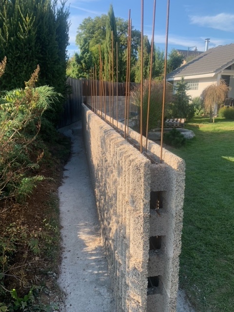 Lärmschutzwand während der Bauausführung