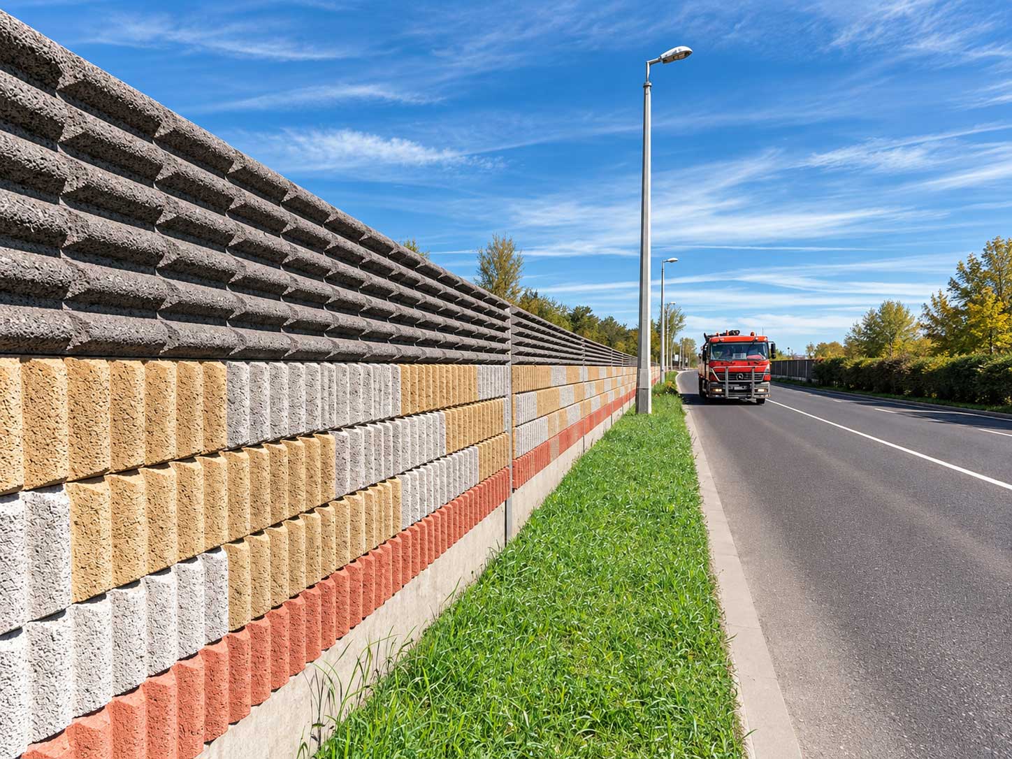 Lärmschutzwand an Schnellstraße in Österreich