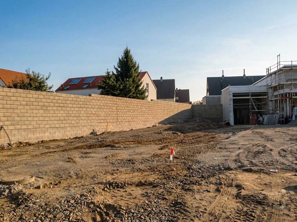 Lärmschutzwand bei Netto - Baustelle