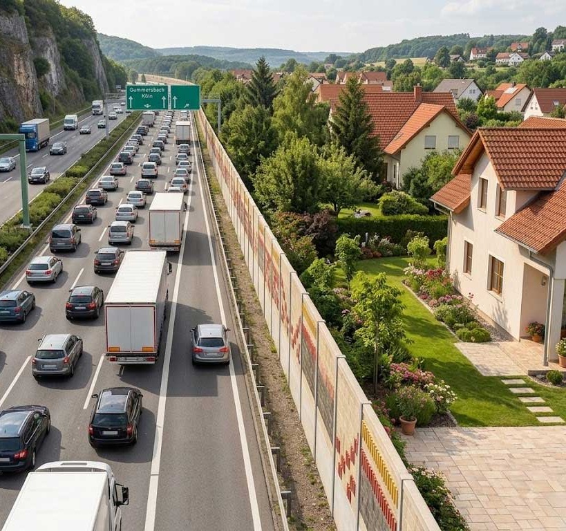Lärmschutzwand aus Leier-Durisol